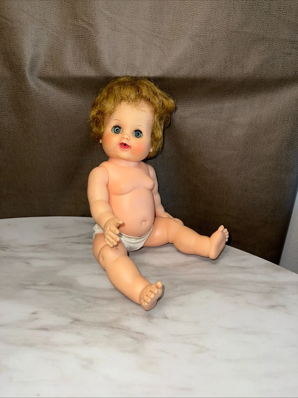VTG Madame Alexander 11” Kathy Baby Doll Drink Wet Sleep Eyes Rooted Hair Nude